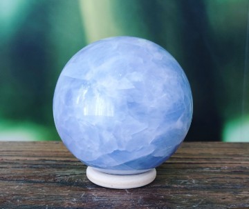 Blauwe calciet bol