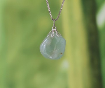 Blauwe topaas hanger 0