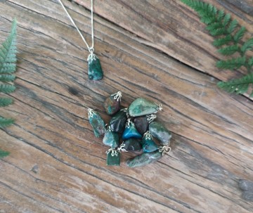 Chrysocolla hangers