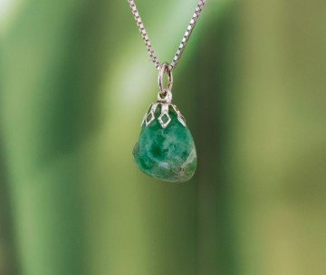 Chrysopraas hanger  0