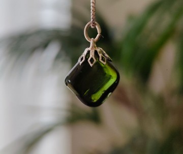 Groene toermalijn hanger 1