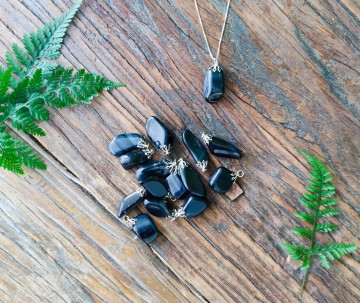 Regenboog obsidiaan hangers