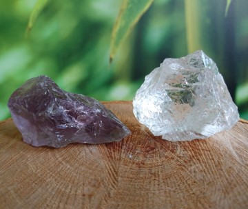 Waterkristal set amathist bergkristal