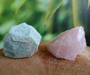 Waterkristal set aventurijn rozenkwarts