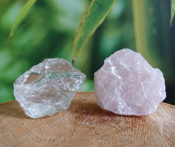 Waterkristal set bergkristal rozenkwarts